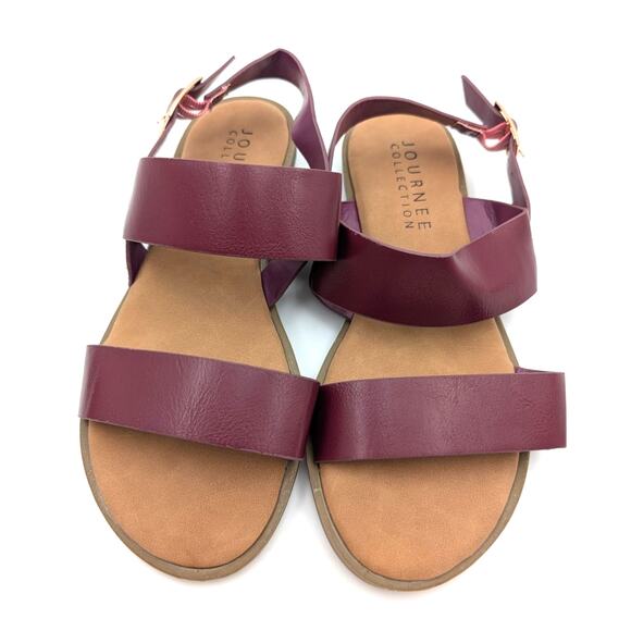 Journee Collection Lavine Slingback Sandals Women's Raspberry Size US6.5W EU37 - Picture 9 of 11